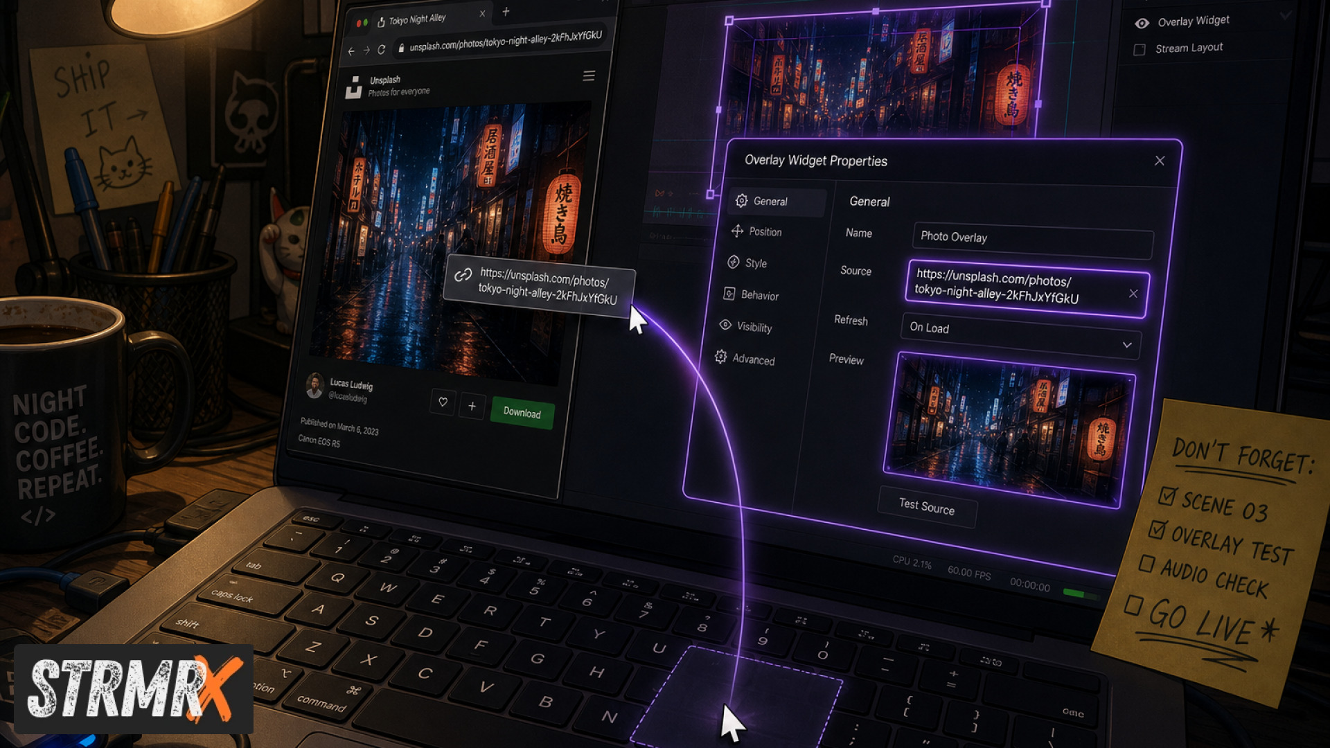 New streamer adding a free browser overlay to OBS scene